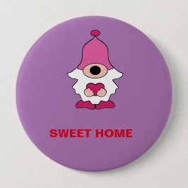 EINFACHE LILA GENOMMEN SWEET ZUHAUSE MAGNET BUTTON