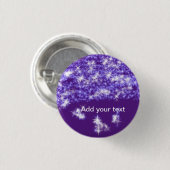 Einfache lila Glitzer funkelnde Sterne fügen Ihren Button (Vorne & Hinten)