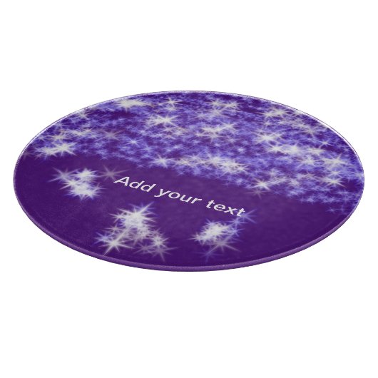 Einfache lila Glitzer funkelnde Sterne fügen Ihren Schneidebrett (Ecke)