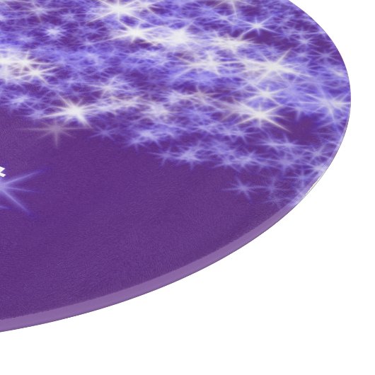 Einfache lila Glitzer funkelnde Sterne fügen Ihren Schneidebrett (Ecke)