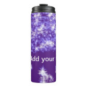 Einfache lila Glitzer funkelnde Sterne fügen Ihren Thermosbecher (Vorderseite)