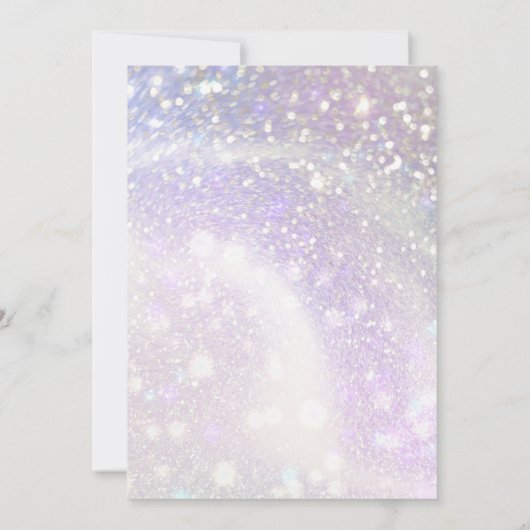 Einfache Lila Glitzer Moderne Elegante Hochzeiten Einladung (Rückseite)