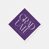 Einfache Lila Graduierungsparty Serviette (Ecke)