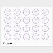 Einfache Lila Grenze Danke Stickers (Blatt)