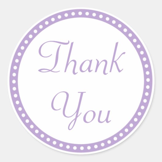 Einfache Lila Grenze Danke Stickers (Vorderseite)