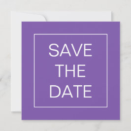 Einfache Lila Grenze Save The Date