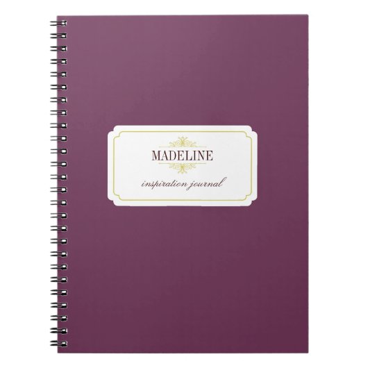 Einfache lila grüne Inspirationszeitschrift Notizblock (Vorderseite)