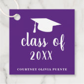 Einfache Lila Hauptplatine Moderner Abschluss Geschenkanhänger (Vorderseite)