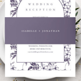 Einfache Lila Hochzeit Einladungsbanderole