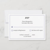 Einfache Lila Hochzeit RSVP Karte (Vorderseite)