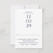 Einfache Lila Hochzeit RSVP Karte (Vorderseite)