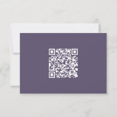 Einfache Lila Hochzeit RSVP QR Code (Rückseite)