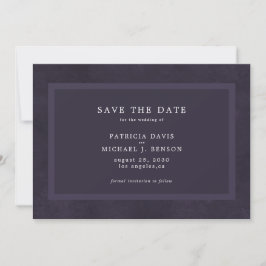 Einfache lila Hochzeit Save The Date