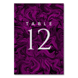 Einfache Lila Hochzeit Tischnummer