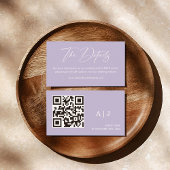 Einfache Lila Hochzeitsdetails Begleitkarte