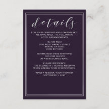 Einfache Lila Hochzeitskarte