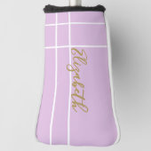 Einfache lila individuelle Name Golf Headcover (Rotieren 90)