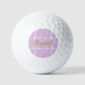 Einfache lila individuelle Name Golfball (Vorderseite)