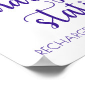 Einfache Lila Ladestation | Trauben Poster (Ecke)