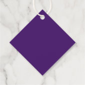 Einfache Lila Monogram Elegante Hochzeit Geschenkanhänger (Rückseite)