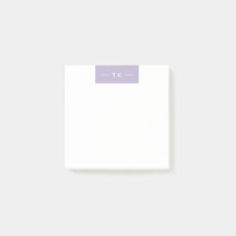 Einfache Lila Monogramm-Initialen