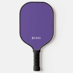 Einfache Lila Monogrammbezeichnung Pickleball Schläger