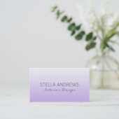 Einfache Lila Ombre Gradient Business Card Visitenkarte (Stehend Vorderseite)