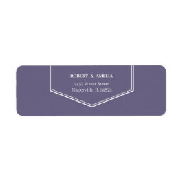 Einfache Lila Personalisierte Rücksendeadresse
