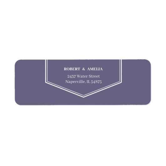 Einfache Lila Personalisierte Rücksendeadresse (Vorne)
