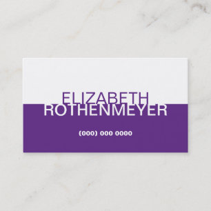 Einfache lila Platten-Geschäfts-Karte Visitenkarte