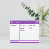 Einfache, Lila Rezeptur ohne Grenzen Postkarte (Stehend Vorderseite)
