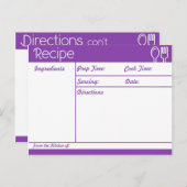 Einfache, Lila Rezeptur ohne Grenzen Postkarte (Vorne/Hinten)