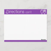 Einfache, Lila Rezeptur ohne Grenzen Postkarte (Rückseite)