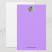 Einfache Lila Rose Briefpapier (Vorne/Hinten)