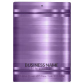 Einfache Lila Streifen Klemmbrett (Rückseite)