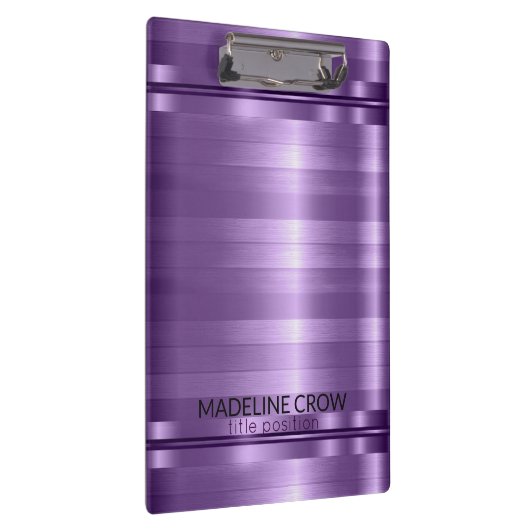 Einfache Lila Streifen Klemmbrett (Rechts)