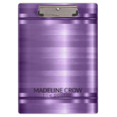 Einfache Lila Streifen Klemmbrett (Vorderseite)