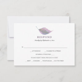 Einfache Lila UAWG RSVP Karte