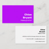 Einfache, Lila und moderne Lebensart Visitenkarte (Vorne/Hinten)