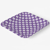 Einfache Lila und weiße Polka-Punkte Pappteller (Gewinkelt)