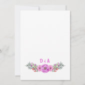 Einfache Lila Violettblütenhochzeit Einladung (Rückseite)