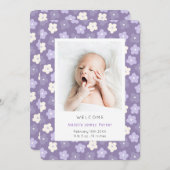 Einfache Lila Wasserfarbe Ankündigung (Vorne/Hinten)