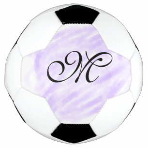 einfache lila Wasserfarbspritzer Pastell Name hinz Fußball