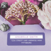 Einfache Lila, weiße Rücksendeadresse