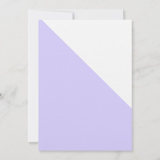 Einfache Lila White Gold Moderne Taufe Einladung (Rückseite)