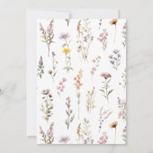 Einfache Lila Wildblumen Grenzübergang Brautparty Einladung (Rückseite)