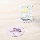 Einfache Lilah-Blume: Personalisierte Hochzeiten-U Untersetzer (Vor Ort)