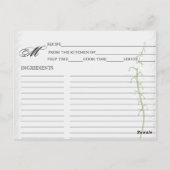 Einfache Lilie der Valley-Weinkarte Postkarte (Rückseite)