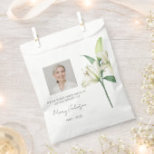 Einfache Lilien-Foto-Trauer-Samen Geschenktütchen (Ausgeschnitten)
