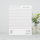 Einfache Linde Personalisiert Briefbogen (Stehend Vorderseite)